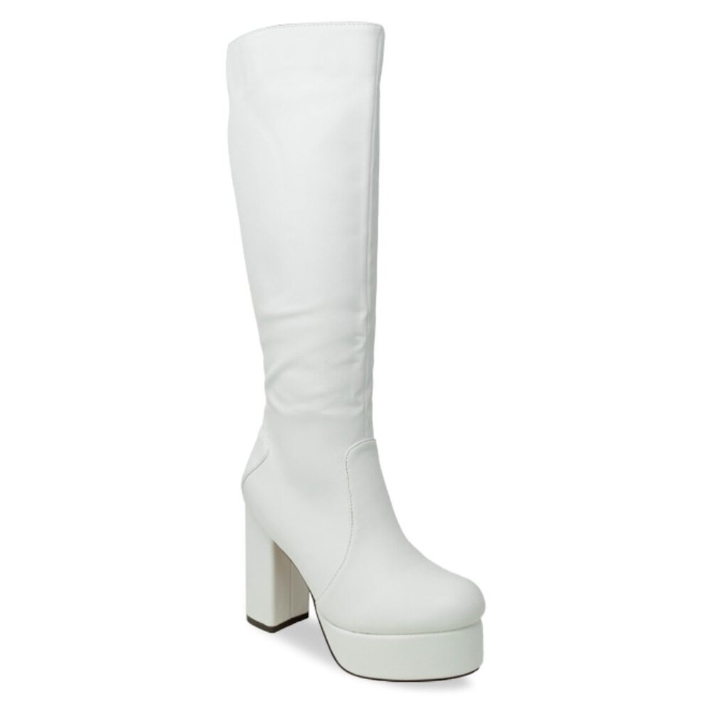 Chase & Chloe Women's Low Platform Knee High Boots with High Chunky Bloc…